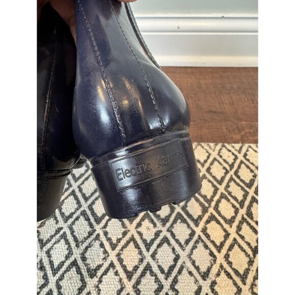 Electric Karma Women's Jet Stream Patent Slip on Rain Boots Navy Blue Size 8 - Picture 7 of 7